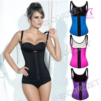 

2010 Plus Size Corset Latex Waist Trainer Vest Steel Boned Corsets For Women Waist Control Slimming Body Shaper Shaperwear