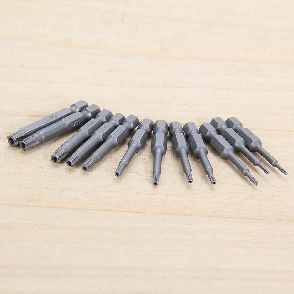 12pcs 50mm Installed St5-t40 Alloy Steel Torx Magnetic Plum Batch Head Screw Tools Screwdriver Bit Screwdriver Set