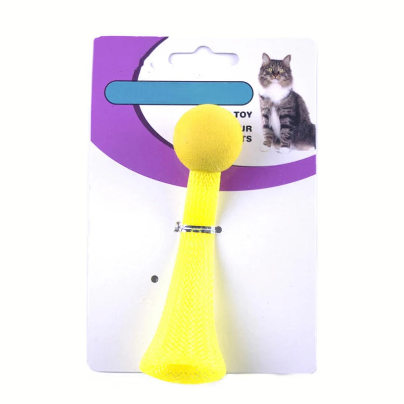 Yellow Забавная игрушка для кошек, товары для домашних животных, мигающие шарики для кошек, прыгающий шар, игрушка для домашних животных, котенок, интерактивная игра, интерактивные Обучающие игрушки 2c20 - Цвет: Yellow