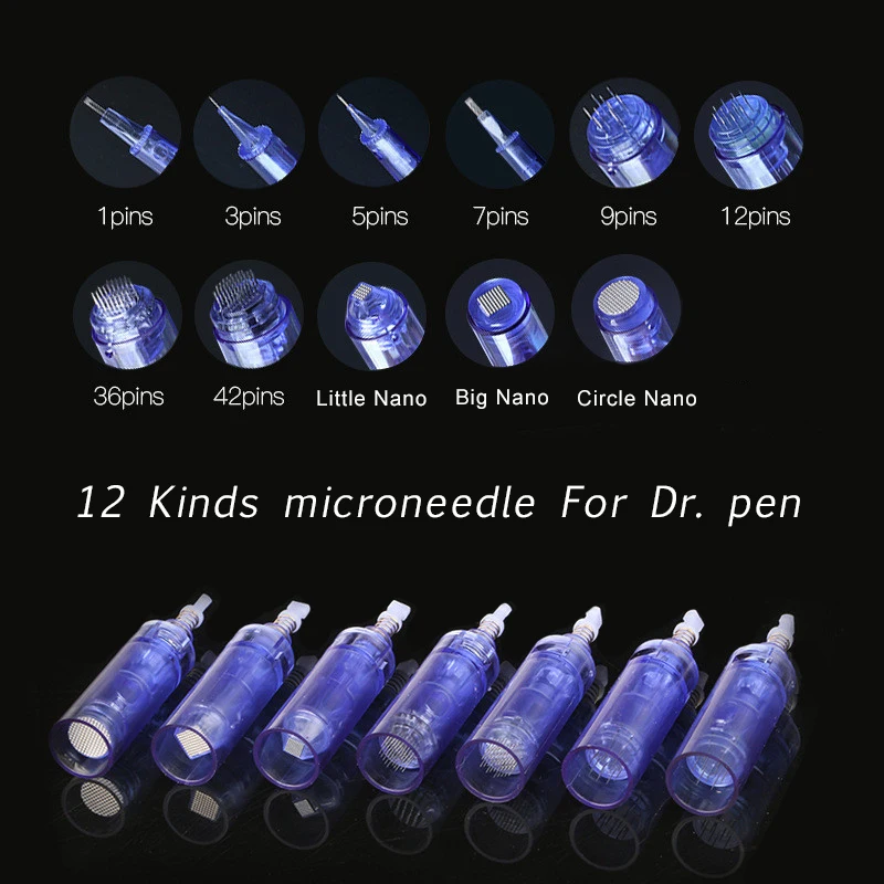 

5/10 Pcs Dr. Pen Electric Micro Needle 1/3/5/7/9/12/36/42 Pins Bayonet Ultima A1 Cartridge Microneedle Tattoo Needle Microneedle