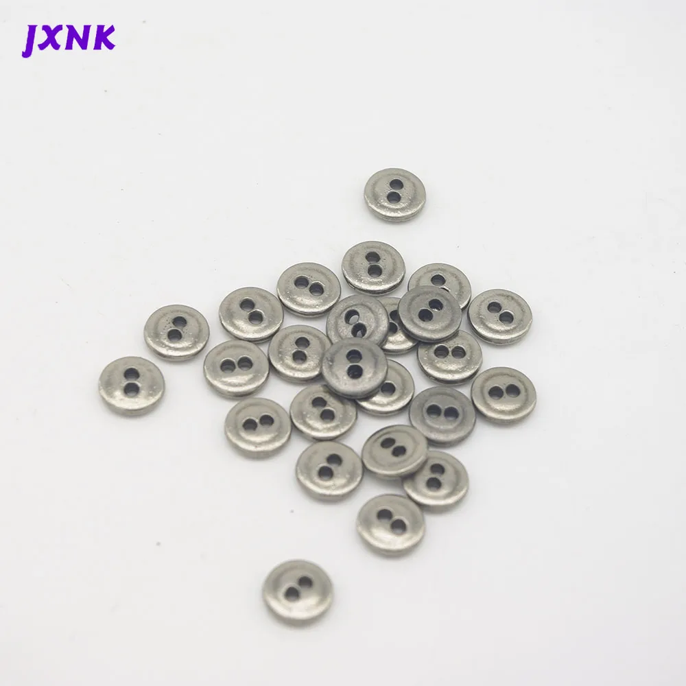 

20pcs/lot 2-holes hand made Buttons for needlework metal buttons clothing sewing scrapbooking accessories 9mm antique silver