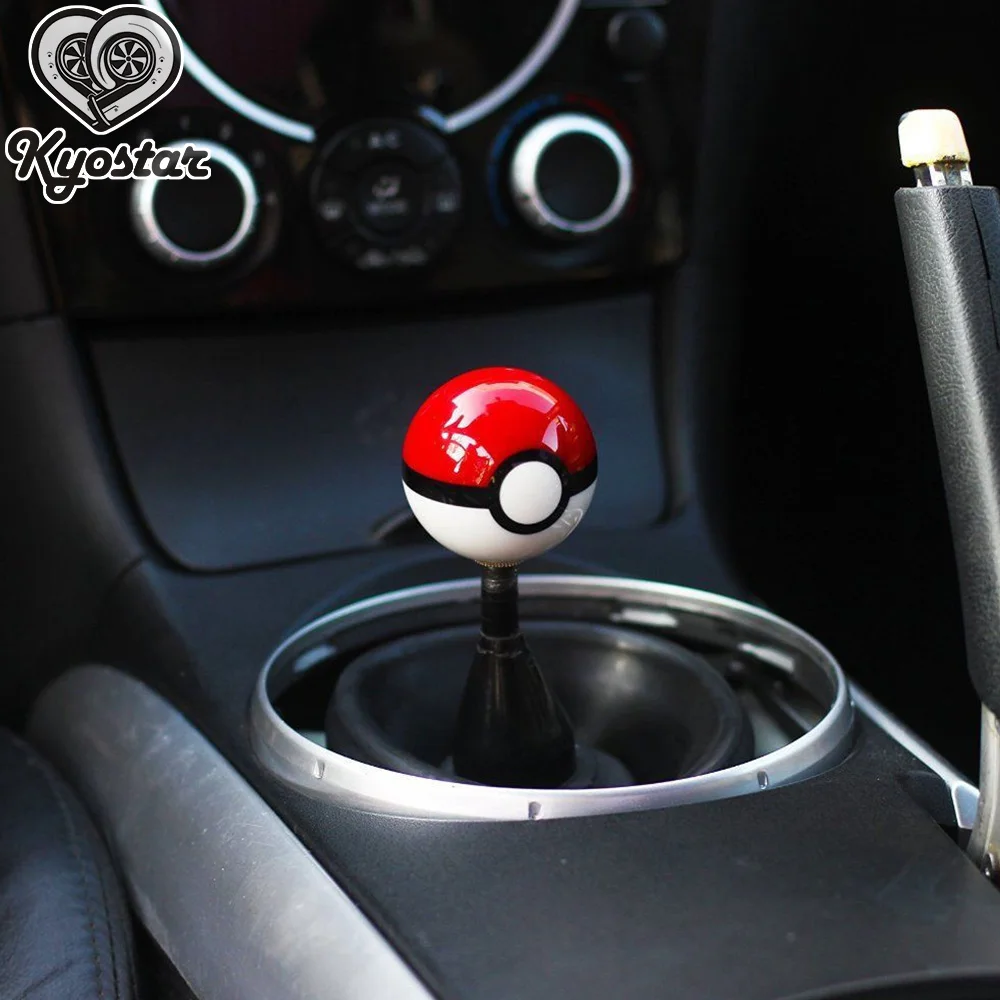 

Pokemon Go Ball Shift Knob Table Tennis Billiards shape Plastic Racing Head Gear Shift Knob 3 Threads Universal 54mm