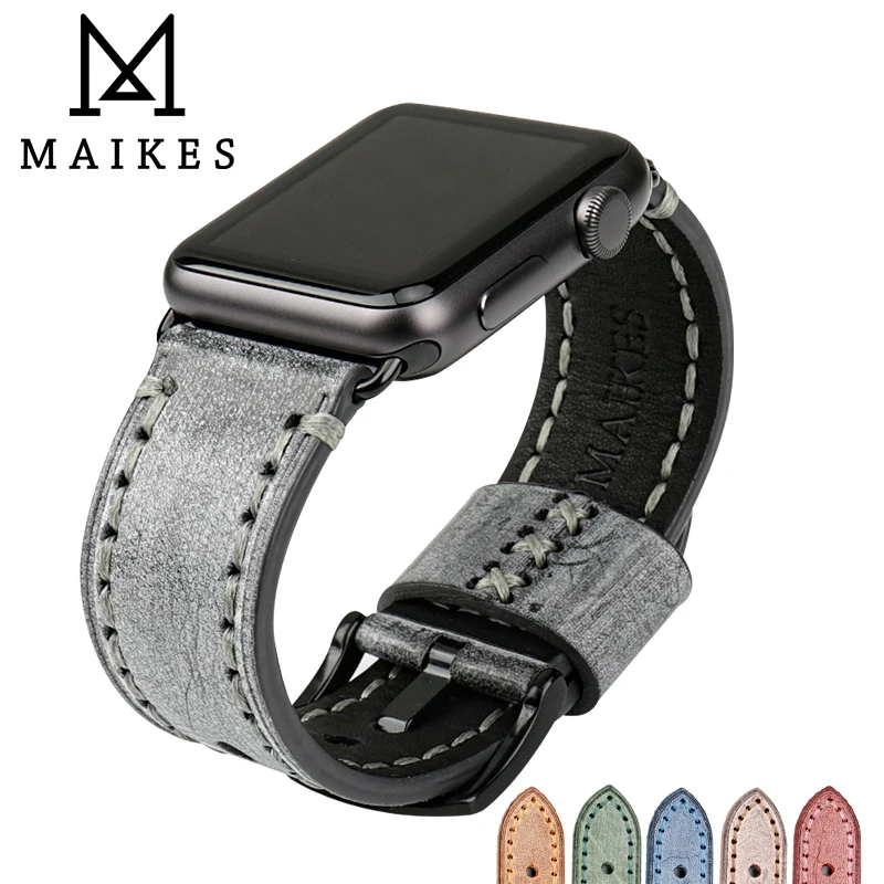 Ремешок MAIKES для Apple Watch Band 42 мм 38 Series 1 2 3 4 iwatch браслет 44 40 оранжевые браслеты из