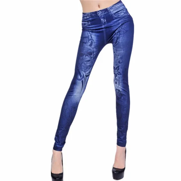CHRLEISURE женские джинсы с принтом цветов, леггинсы с цветочным принтом, джинсовые модные синие Черные Бесшовные джинсовые сексуальные эластичные джинсы-леггинсы