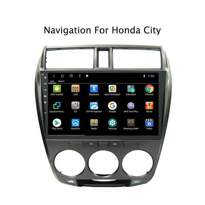 Best NAVITOPIA 10.1inch 2G RAM 32G ROM Android 8.1 Car DVD Multimedia GPS Navigation for Honda City 2008 2009 2010 2011 2012-2014 3