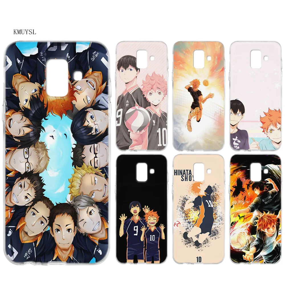 

KMUYSL Haikyuu Hinata attacks Anime TPU Silicon Clear Soft Case Cover Shell for Samsung Galaxy A6 A8 Plus J6 J4 J8 2018