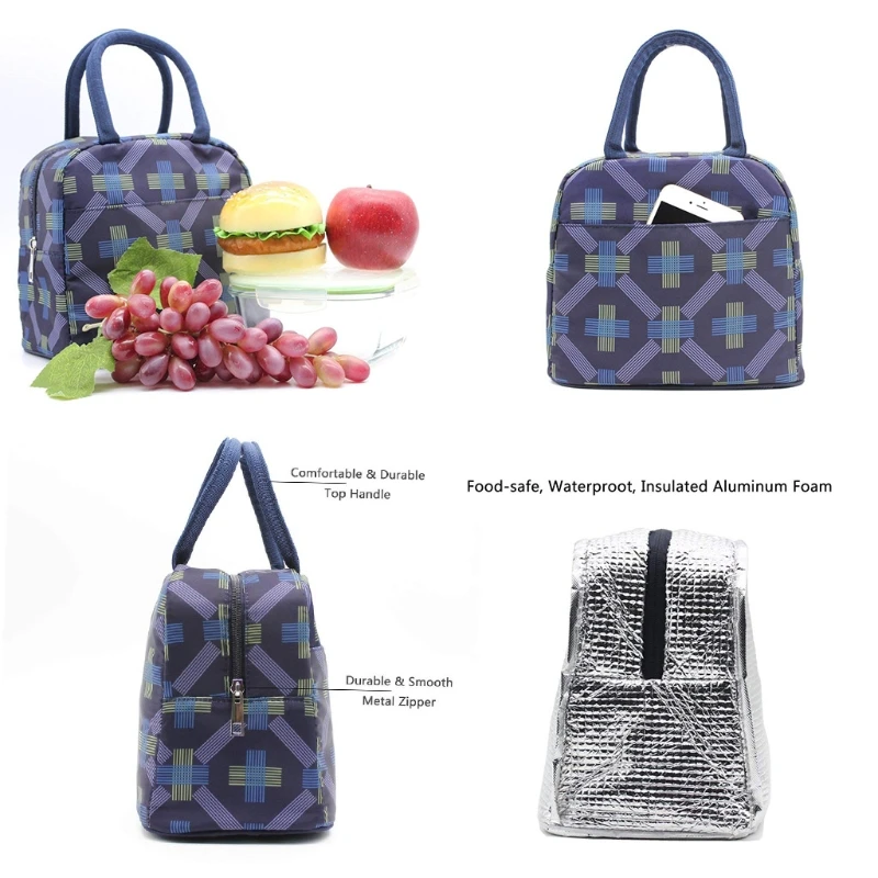 New Portable Lunch Box Insulated Thermal Cooler Bag Picnic Bags Food Box Case Multi-functional Lunch Tote