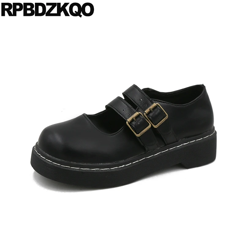 

retro plain black china ladies designer shoes women luxury 2019 japanese school mary jane vintage chinese round toe brown flats