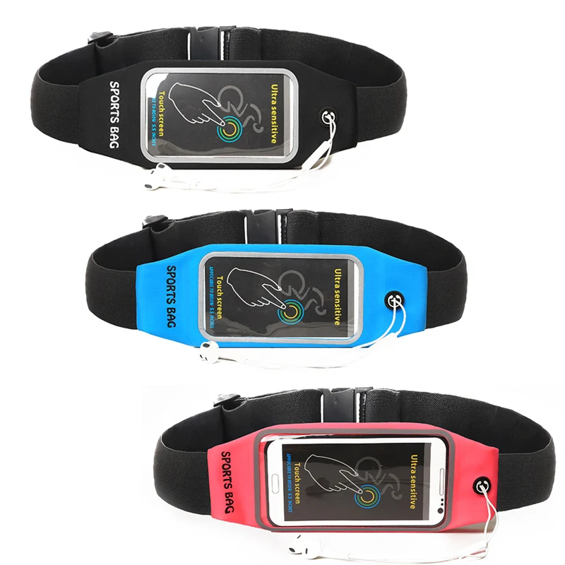 

2017 Portable Cycling Waist Bag Packs for 6.2 inch Cellphone Rainproof Touch Screen Outdoor Sports Bags With Reflective Strip