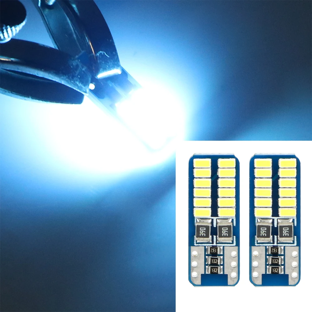 T10 3014 24SMD сигнальные лампы белый/кристально синий автомобильный габаритный