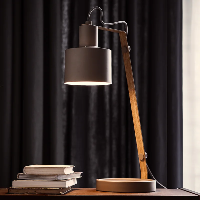 

Nordic simplicity personality iron led reading desk lamp office bedroom study desk bedside table lamp
