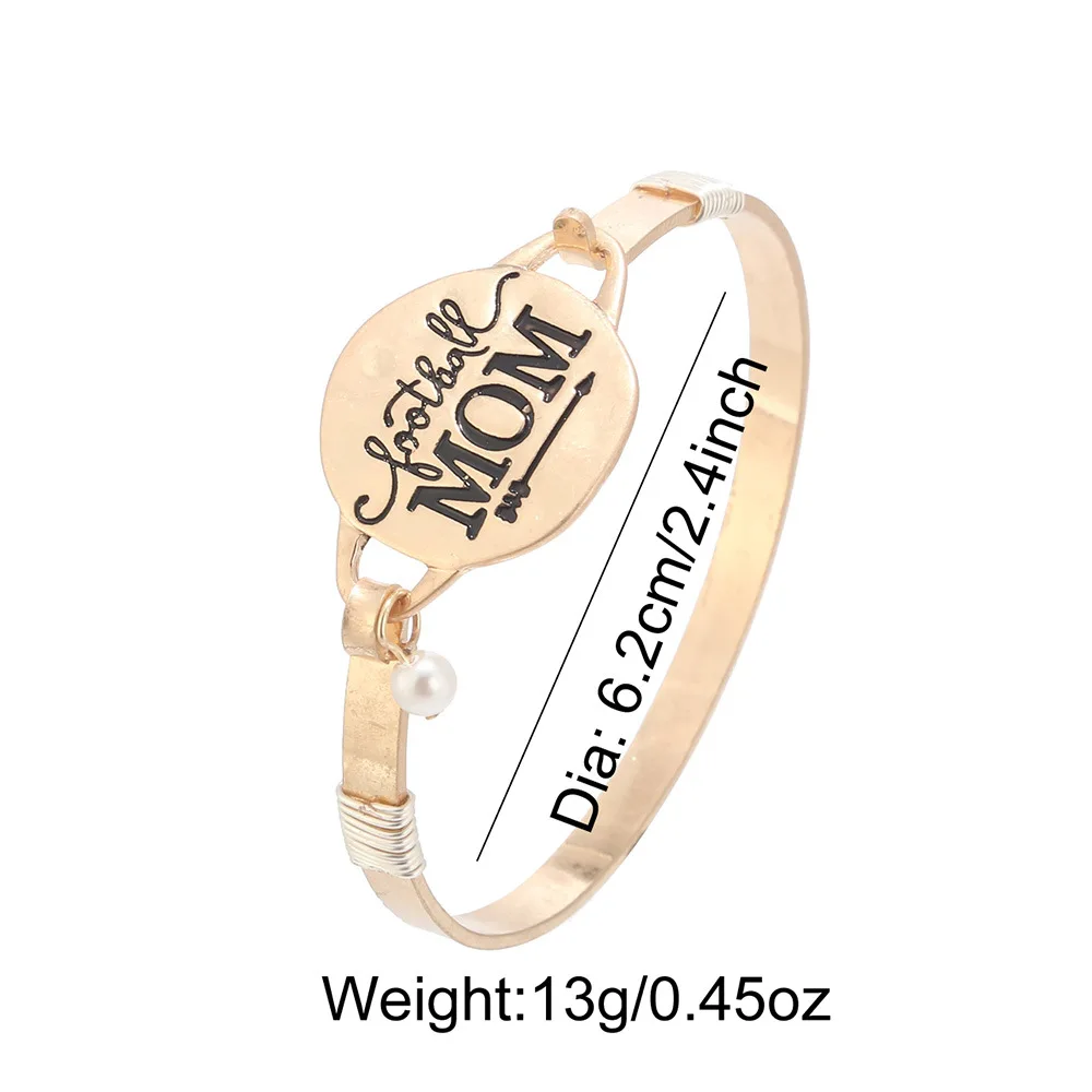203036-6 FOOTBALL MOM BANGLE S