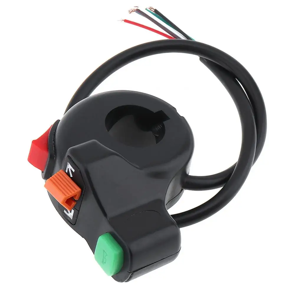 

12V 2.2cm Steering Lamp Horn Headlight Multi-function Control Refit Three in One Combination Switch for Motorcycle / ATV