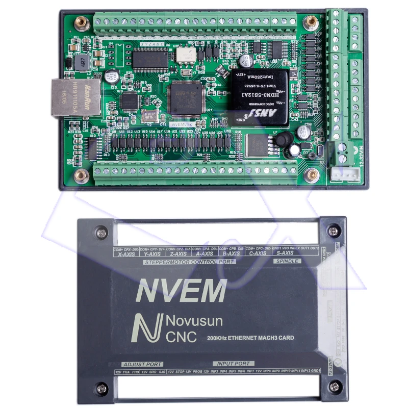 Бесплатная доставка NVEM V2.1 6 осевой контроллер с ЧПУ 200 кГц Ethernet MACH3 карта