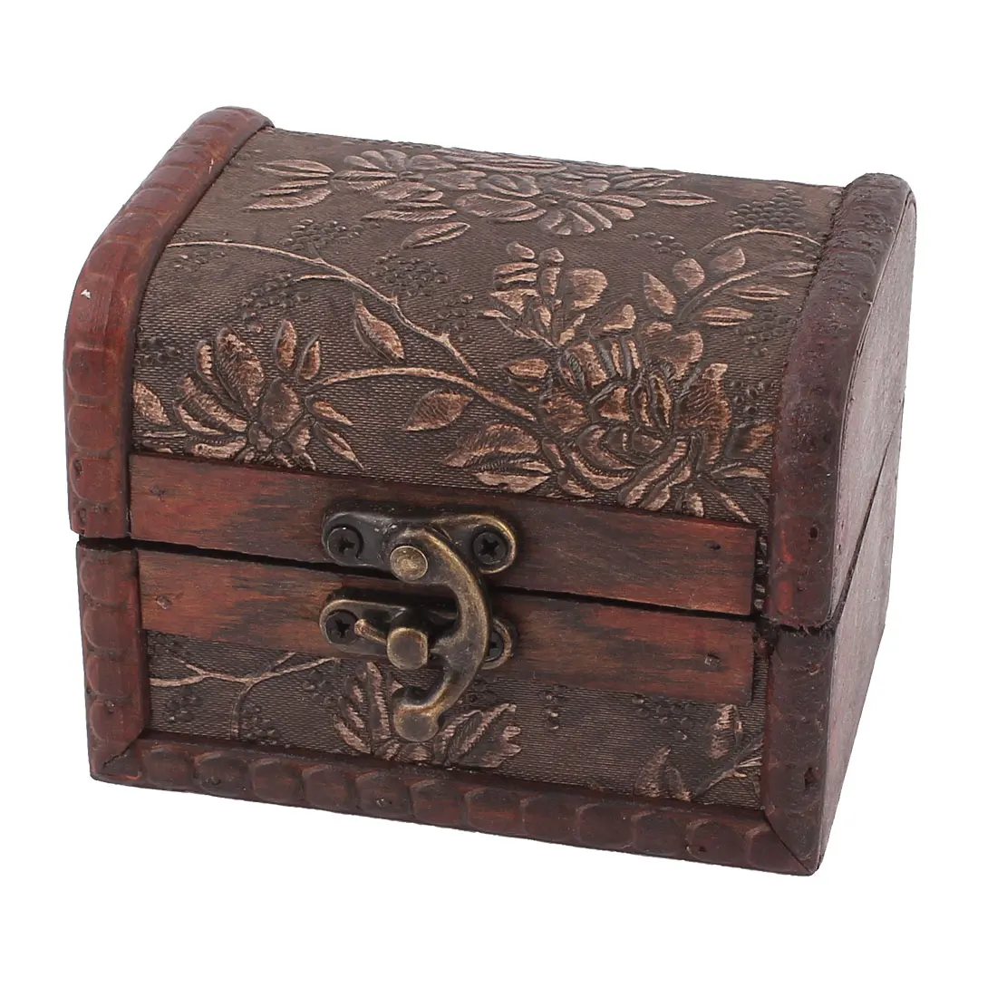 Retro font b Vintage b font Style Floral Pattern Burgundy Wood Trinket Storage font b Jewelry