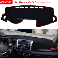 Автомобильный Стайлинг приборной панели Избегайте световой Коврик полиэстер для Toyota Yaris L- Инструмент платформа стол крышка защитные коврики