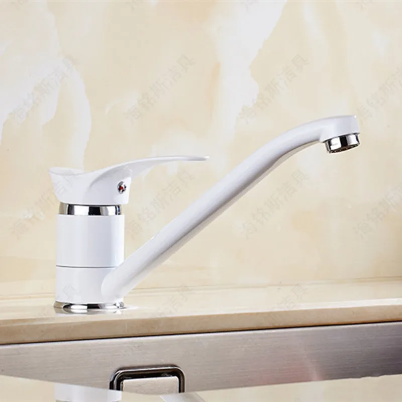 free shipping luxury white paint kitchen mixer tap with solid brass kitchen sink mixer tap and - White Kitchen Sink Taps free shipping luxury white paint kitchen mixer tap with solid brass kitchen sink mixer tap and - White Kitchen Sink Taps