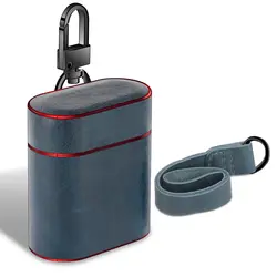 Мягкий нежный беспроводной Bluetooth Защитная крышка искусственная кожа сумка с зарядкой чехол для наушников Мини с Ремешок AirPods