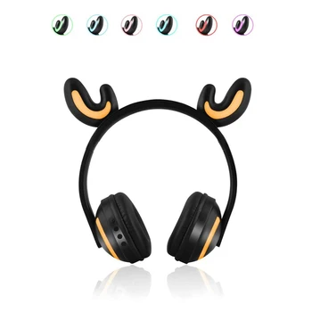 

GTIPPOR Cat Ear Bluetooth Stereo Headphones Flashing Glowing cat ear headphones Gaming Headset Earphone 7 Colors LED light