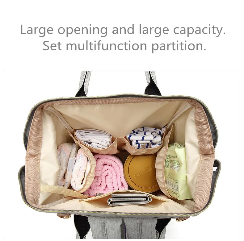 Mommy сумка для подгузников большая емкость путешествия рюкзак для подгузников с анти-потери молния детские сумка для прогулки с ребенком