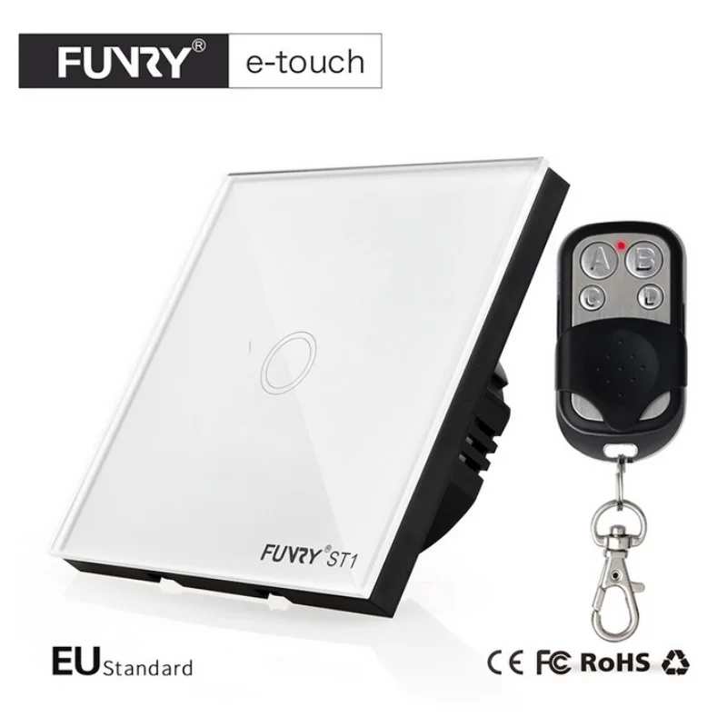

FUNRY EU Standard 1 Gang Remote Switch, Smart Control On-off for Smart Home, Smart Wall Switch,Smart Lamp Switch