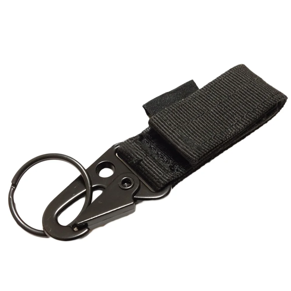 Аксессуары для альпинизма Карабин высокопрочный нейлоновый тактический рюкзак крючок для ключей лямки пряжки висячие системы ремень подвесная пряжка - Цвет: black