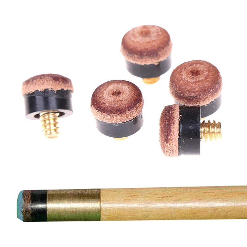 

2019 new 5Pcs Screw On Cue Tips For Billiard Pool Cue Stick and Snooker Cue Replacement Parts Stick Repair Tool