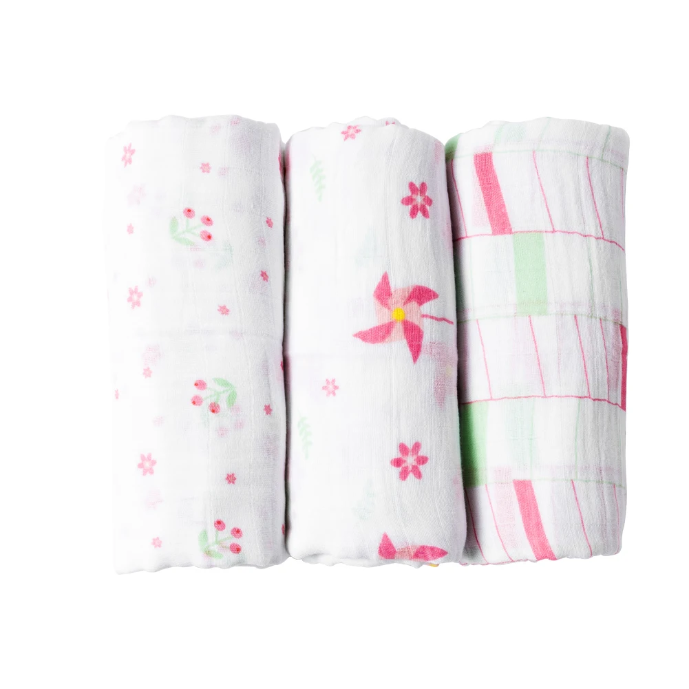 Хлопковое муслиновое одеяло для младенцев, дизайн, Пеленальное Одеяло из муслина для малышей, одеяло для девочек