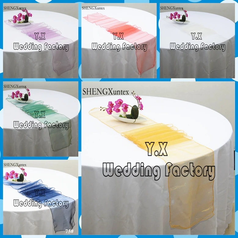 

Many Colors Organza Table Runner For Wedding Table Cloth Decoration