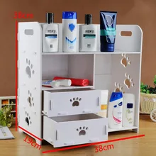 Multi function DIY Bathroom Bedroom font b Storage b font Box Toiletries Makeup Organizer Holder Wood