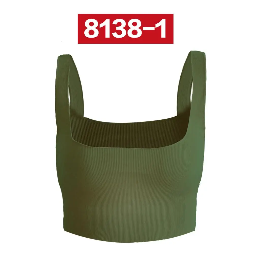 

Sleeveless Tee Pure Color Crop Top Women Vintage Female Summer Casual Tank tops Feminino Camisole