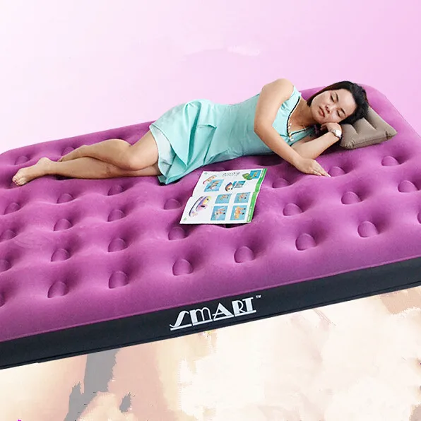 

Purple inflatable mattress thickened portable widened enlarged honeycomb air cushion bed