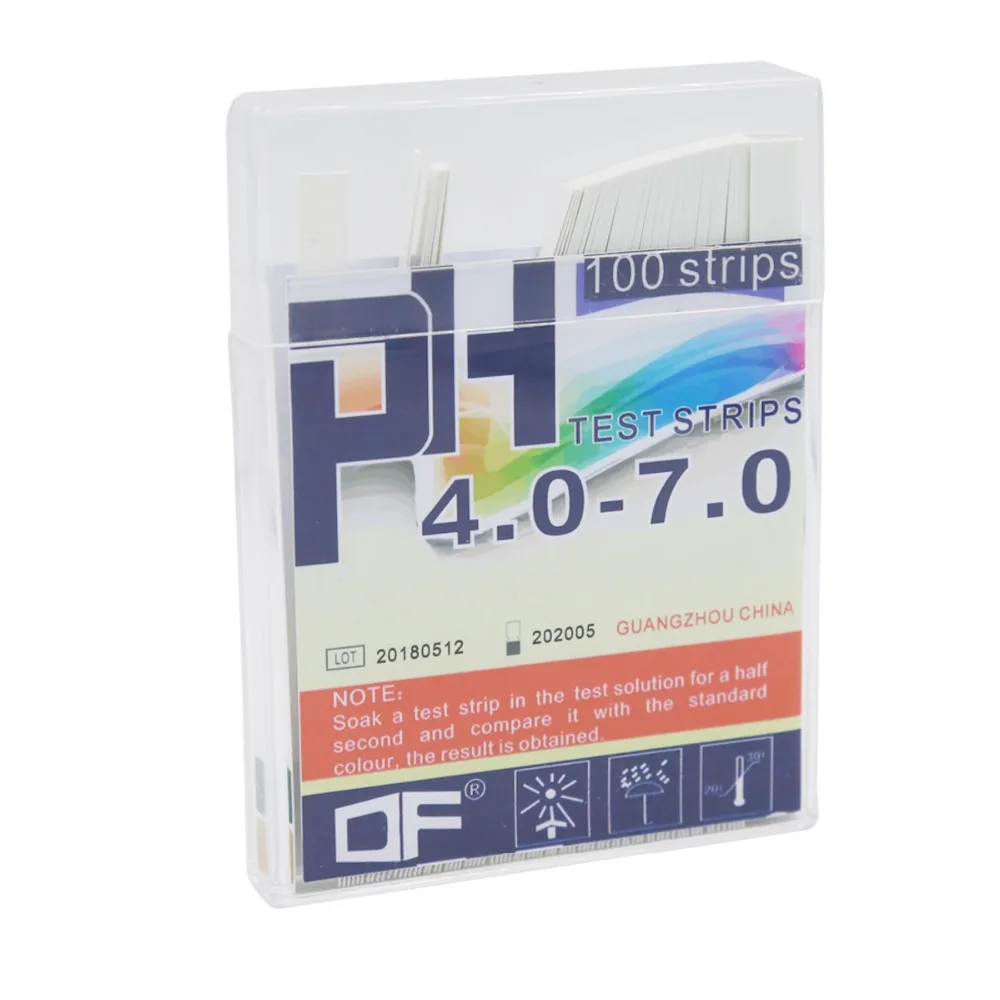 

100 PCS PH 4.0-7.0 Test Paper Litmus Strips Tester for Saliva Urine Water Soil Testing Universal Application 30%off
