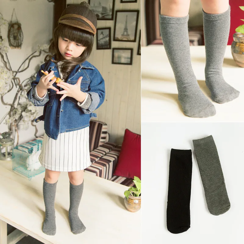 Kids Knee High Socks 2016 New Autumn Winter Cotton Baby Girls Boys