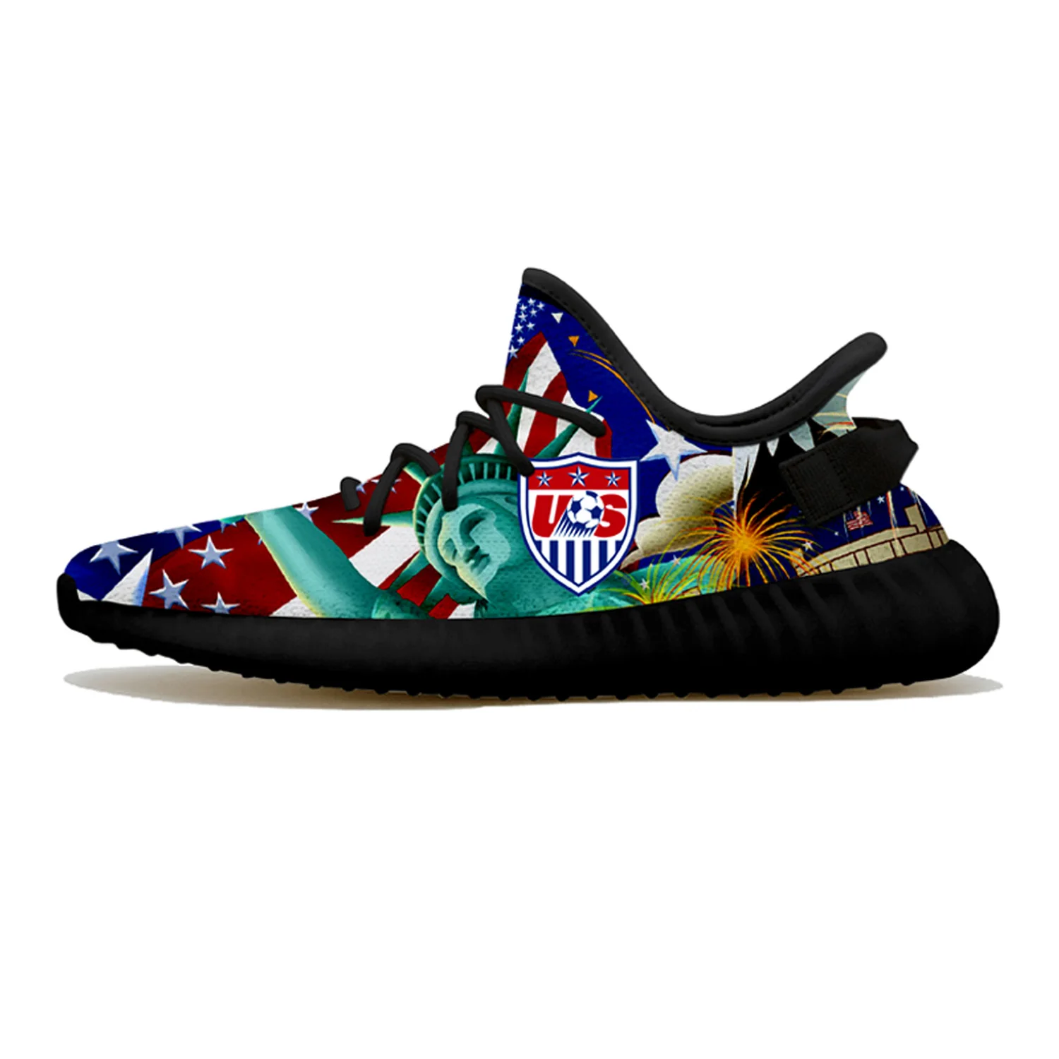 

Spring 2019 USA team Yeezys Boost 350 v2 custom fans men air Shock absorption sport Running shoes Women Ladies Sneakers