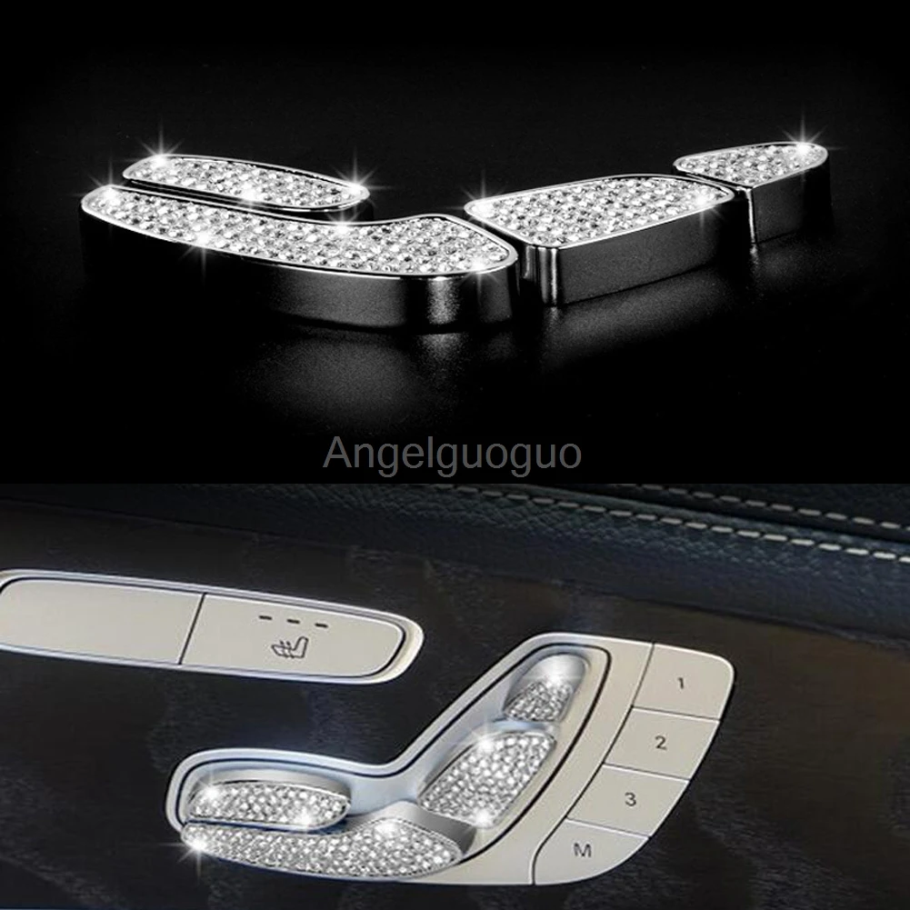 Angelguoguo 8PCS/SET for Mercedes Benz S Class S320L S400 S500 S600L Auto Car Seat adjustment button knob switch trim sticker | Автомобили