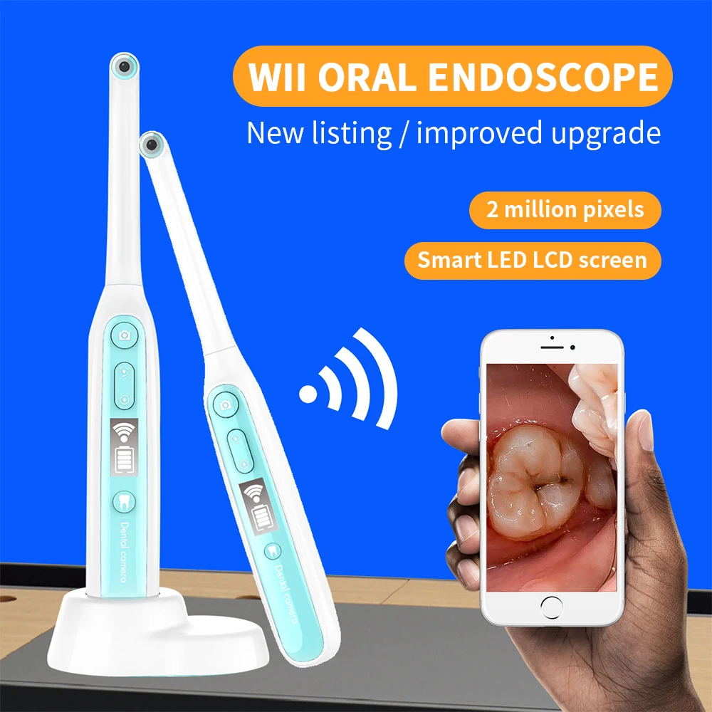 Беспроводной Wifi оральный стоматологический эндоскоп 8 регулируемых светодиодных фонарей интраоральная камера HD видео для ios android эндоскоп для осмотра зубов