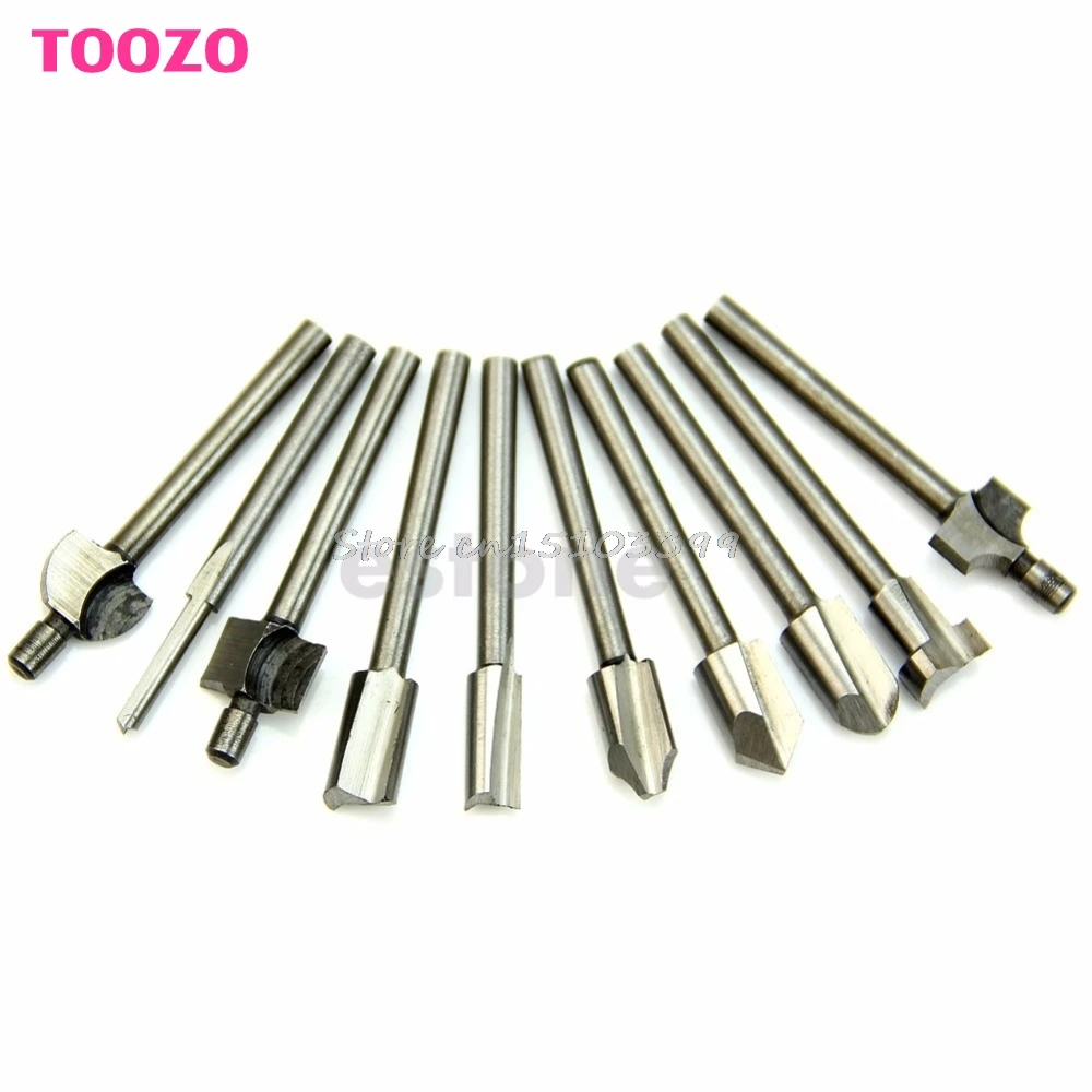 10PCS 3mm Mini Shank HSS Burr Router Bits Files Fits Rotary Tool Set New LA 10PCS 3mm Mini Shank HSS Burr Router Bits Files Fits Rotary Tool Set New LA
