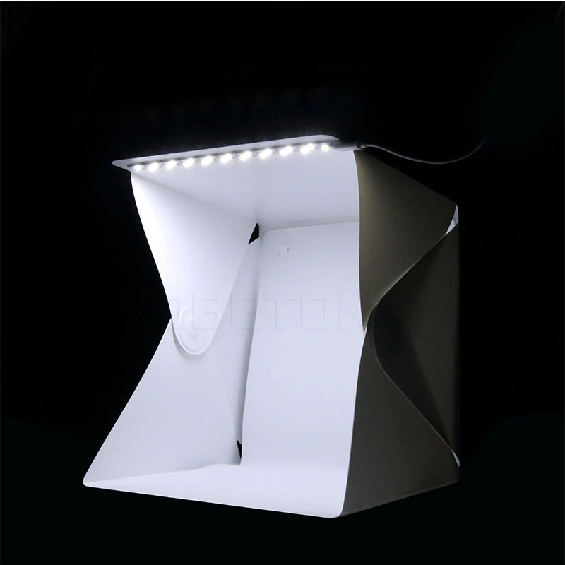 

Mini Soft Box LED Photography Folding Studio Light Room Tent Studio Diffuse Black White Background Photo Studio Accessories