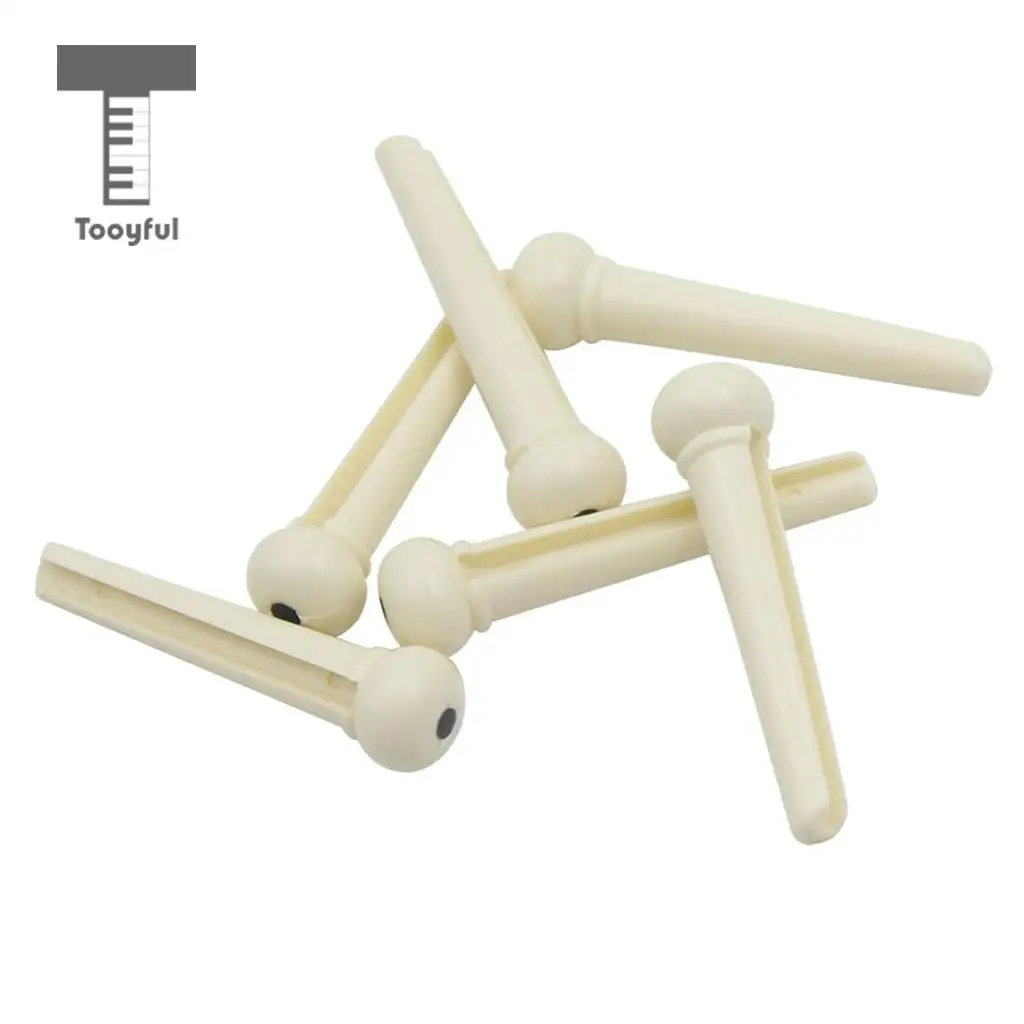 6pcs ABS Wooden Good Hardness Guitar Pegs String Turned Bridge Pin Set for Acoustic Guitar Bridge Pins Replacement Accessories