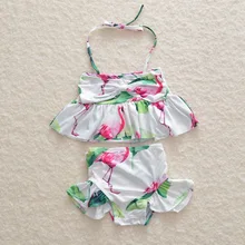 Новинка года; детский купальный костюм для маленьких девочек; комплект бикини из двух предметов с героями мультфильмов; купальный костюм принцессы для девочек; 5 шт/лот