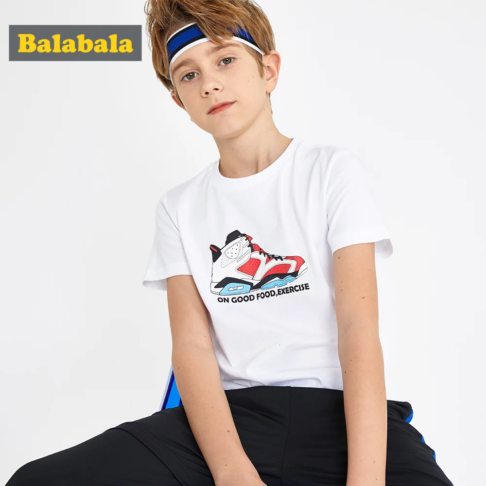 Футболка BalabalaBoys Новинка лета 2019 детская одежда с коротким рукавом повседневная