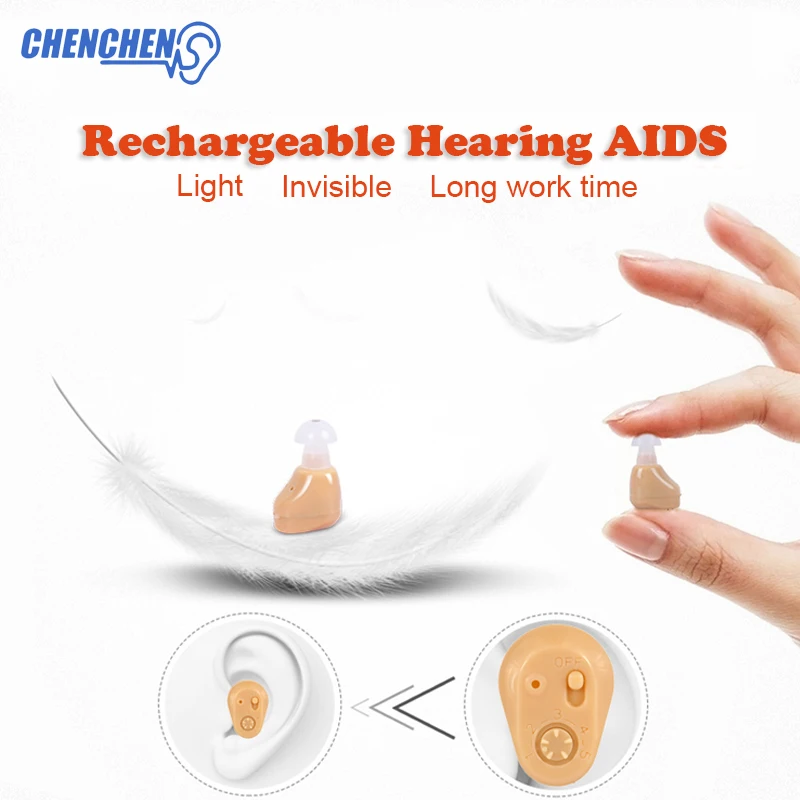 

Adjustable Hearing AID Ear Care Mini In-ear Rechargeable Hearing AIDS for Elderly Sound Amplifier Ear Care