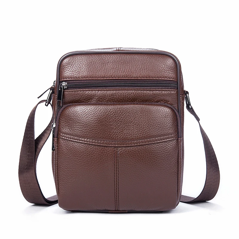 

Genuine Leather Men Bag Casual Business Leather Men Shoulder Crossbody Bags Small Flap Travel Male Messenger Bag Leather Handbag