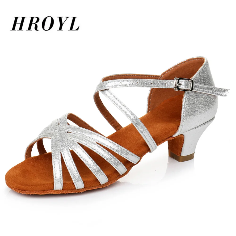 Women children girls salsa tango ballroom heeled latin dance shoes multi colors