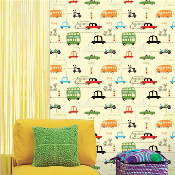 Hg601 Child Room Wallpaper Boy Girl Non Woven Bedroom