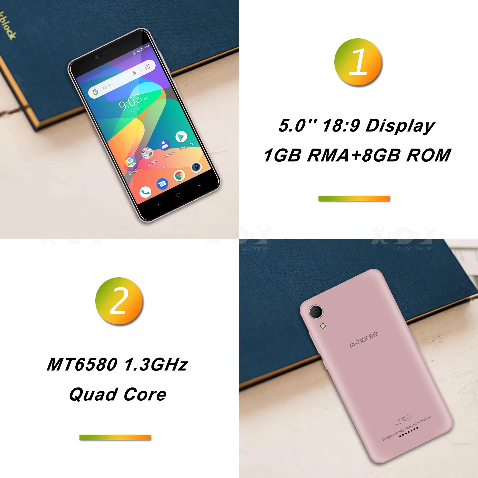 M HORSE мобильный телефон MTK6580 четырехъядерный Android 8 1 ГБ ОЗУ Гб ПЗУ 3g WCDMA 8.0MP двойной