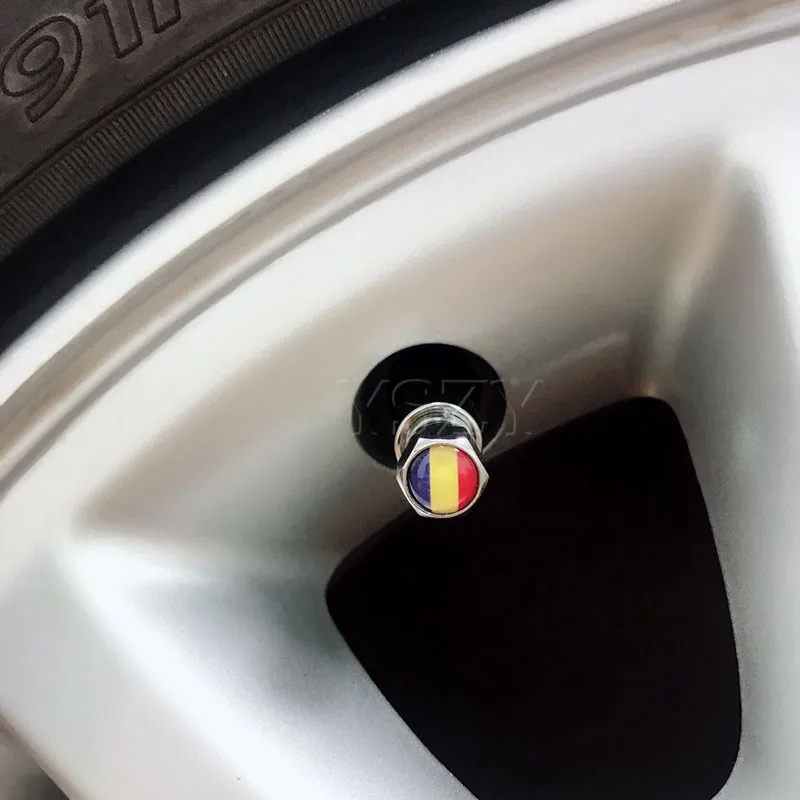 Флаг Румынии колпачки для клапанов автомобильных шин аксессуары Jeep Skoda Nissan Volvo Opel