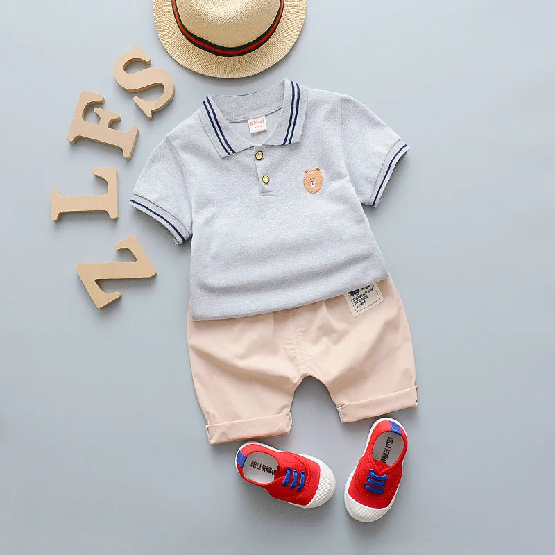 Boys Summer Clothes Sets Toddler Baby T-shirt+Pant 2pcs Kids Outfit Tracksuit For 1 2 3 4 5 Years Boys Costume Children Clothing