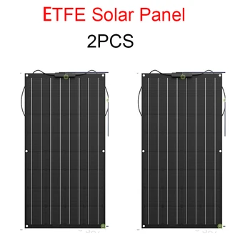 

China Flexible Solar Panel 12V 200W 2pcs of 100W etfe Semi Flexible solar panel Monocrystalline solar cell solar battery chager